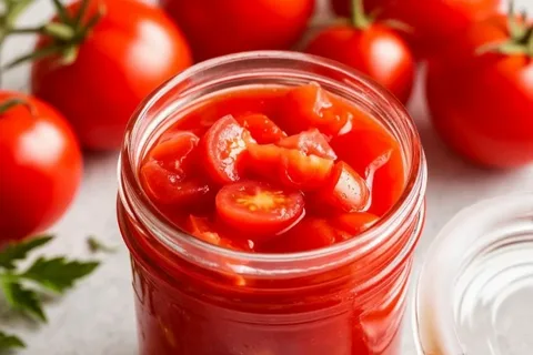 کنسرو گوجه فرنگی قطعه‌ قطعه شده با کیفیت کنترل شده